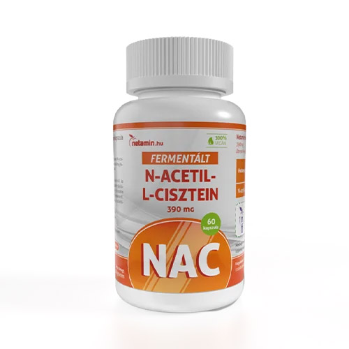 Netamin Fermentált NAC 390mg kapszula - 60db Netamin Fermentált NAC 390mg kapszula - 60db