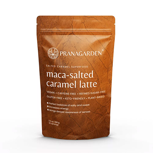 Pranagarden Maca - Sós karamell latte italpor - 100g