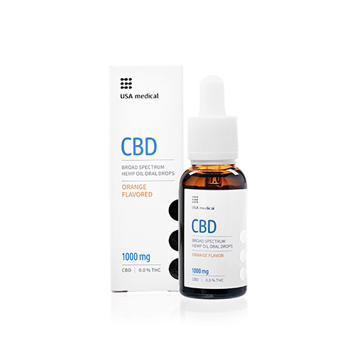 USA Medical 1000mg CBD olaj - 30ml