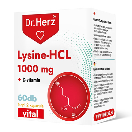 dr-herz-lizin-kapszula.jpg Dr. Herz Lysine HCL 1000mg kapszula - 60db