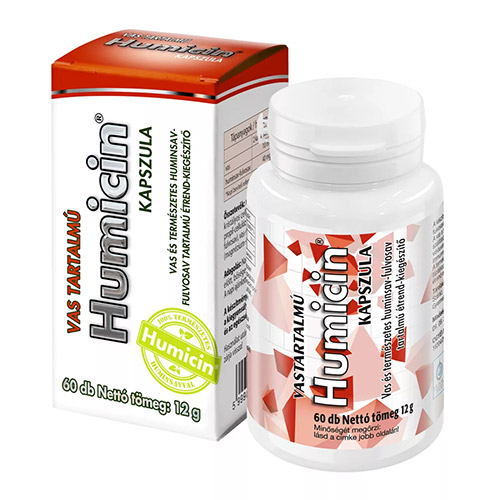 humicin-vas-kapszula.jpg Humicin huminsav tartalmú kapszula vassal - 60db
