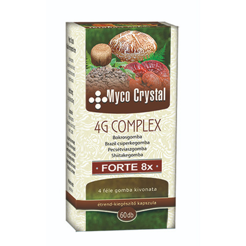 Myco Crystal 4G Complex Forte gyógygomba keverék kapszula - 60db