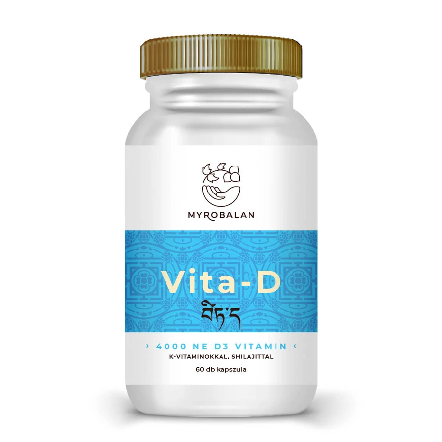 Myrobalan Vita-D 4000 NE D3-vitamin K1+K2 vitaminokkal és shilajittal - 60db