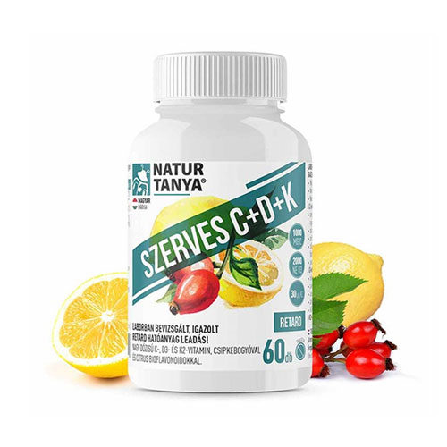 Natur Tanya Szerves C+D+K vitamin - 60db