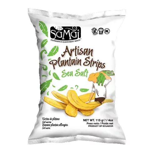 samai-artisan-plantain-strips.webp SaMai Artisan Plantain Strips tengeri sós - 115g