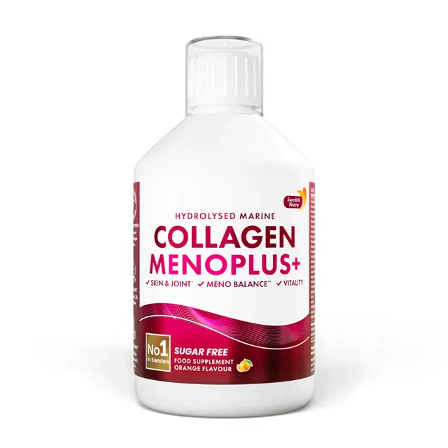 swedish-nutra-collagen-menoplus.webp Swedish Nutra Marine Collagen Menoplus+ folyékony kollagén - 500ml