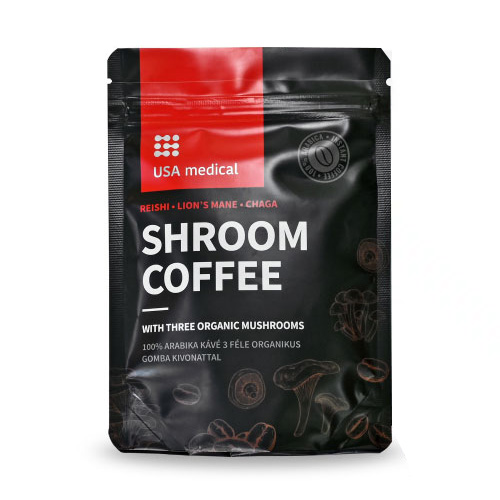 usa-medical-instant-gyogygomba-kave.jpg USA Medical Gomba kávé 100% arabikával és 3 féle organikus gombakivonattal - 72g