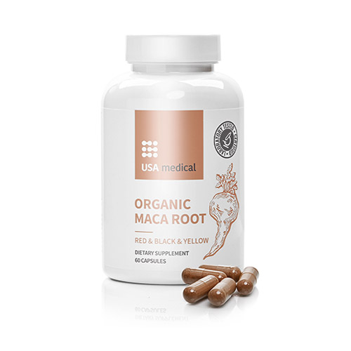 USA Medical Organikus maca gyökér kapszula KIFUTÓ TERMÉK - 60db