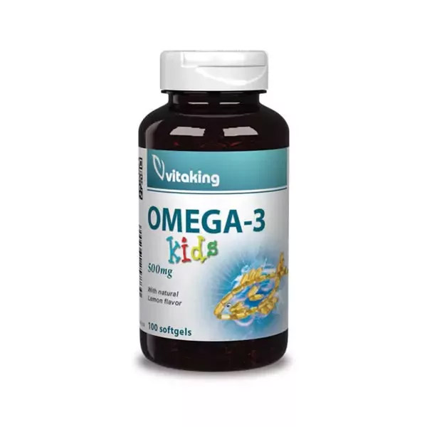 vitaking-omega-3-kids-halolaj.jpg Vitaking Omega-3 Kids halolaj lágykapszula gyerekeknek - 100db