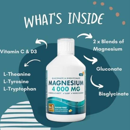 Swedish Nutra Magnesium 4000mg magas dózisú folyékony magnézium - 500ml