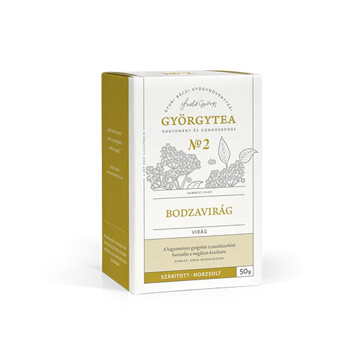 gyorgytea-bodzavirag-tea-50g.jpg Györgytea Bodzavirág tea - 50g