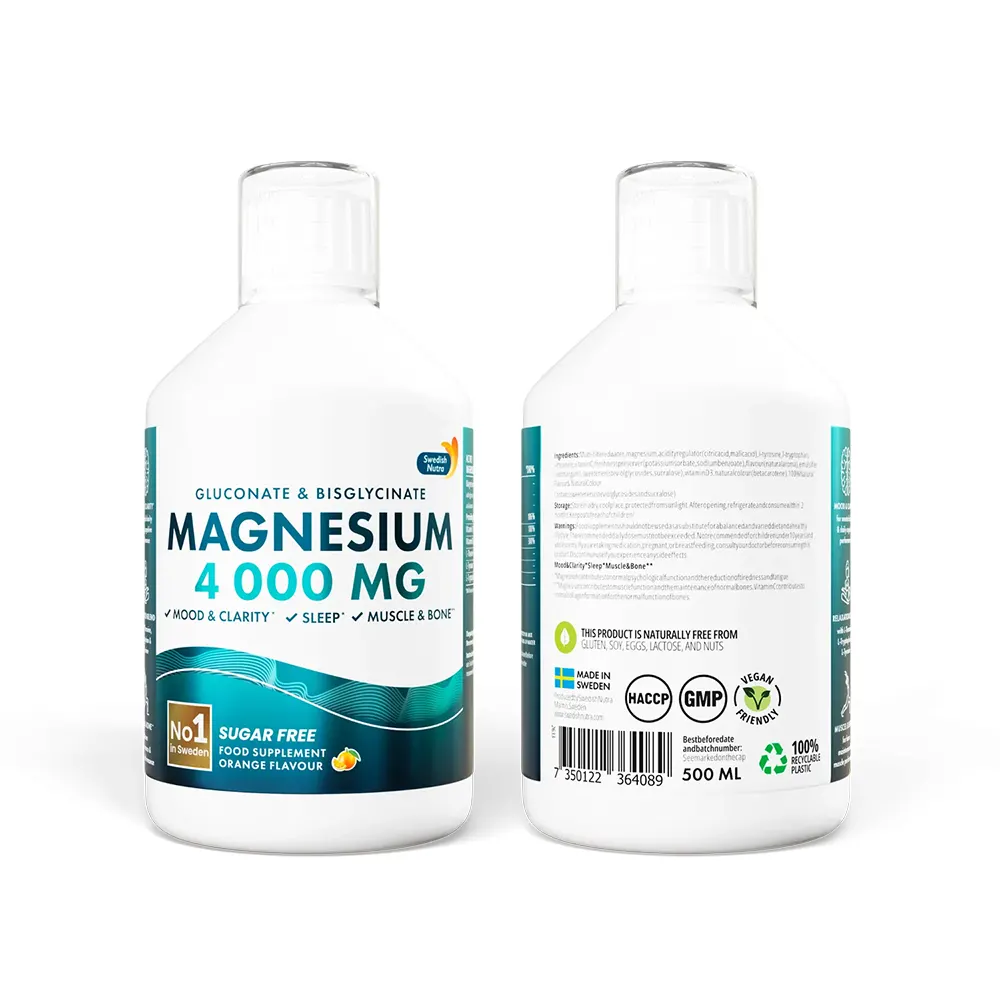 Swedish Nutra Magnesium 4000mg magas dózisú folyékony magnézium - 500ml
