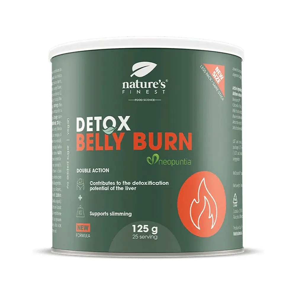 natures-finest-detox-belly-burn-italpor.webp Nature's Finest Detox Belly Burn méregtelenítő és fogyókúrát támogató italpor - 125g