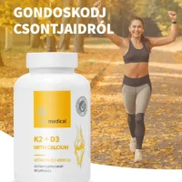 USA Medical K2+D3 vitamin kapszula C-vitaminnal és kalciummal - 60db