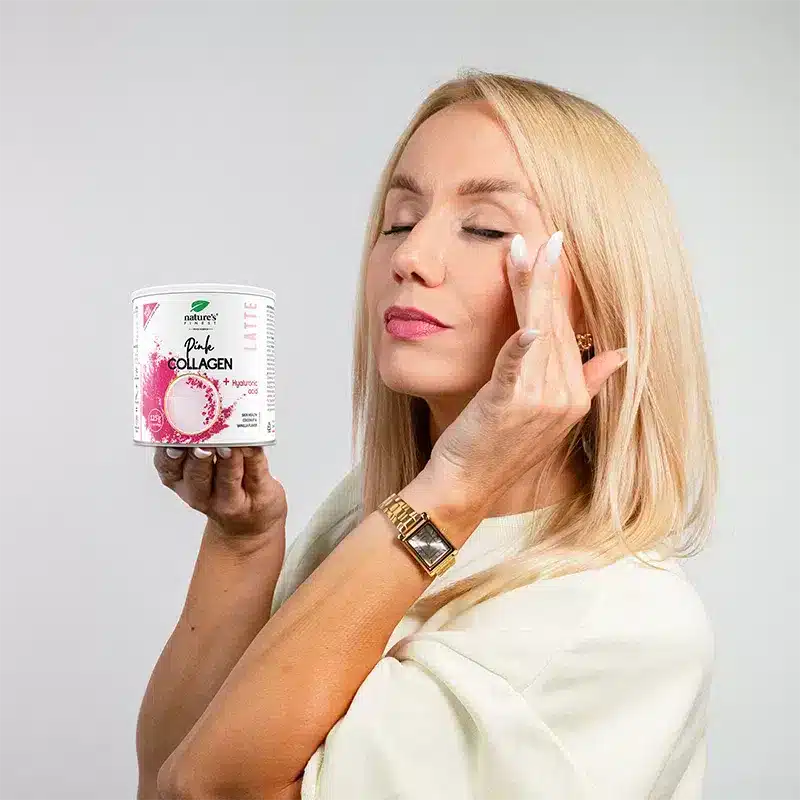Nature's Finest Pink Collagen Latte hialuronsavval - 125g