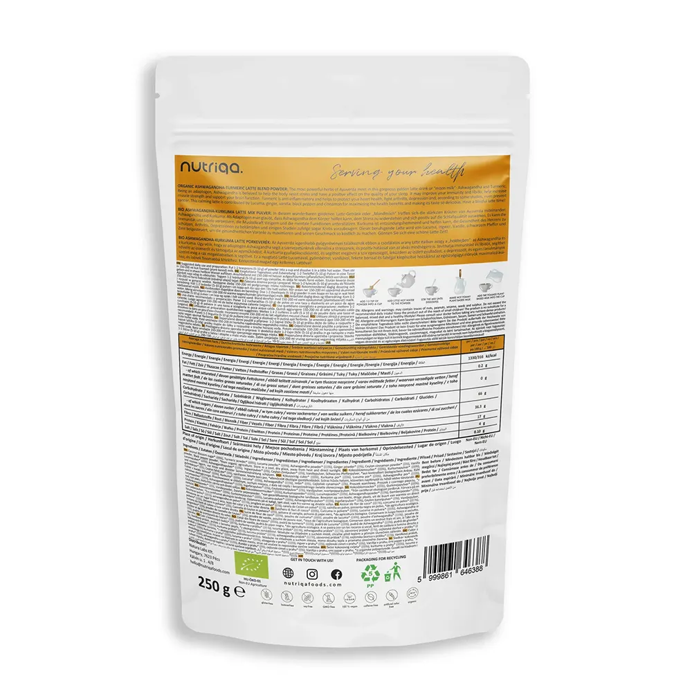 Nutriqa Ashwagandha-Kurkuma Latte - 250g