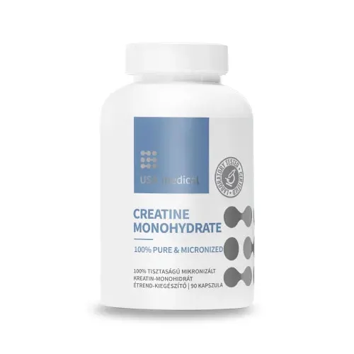 usa-medical-creatine-monohidrate-kapszula.webp USA Medical Creatine Monohydrate mikronizált kreatin kapszula - 90db