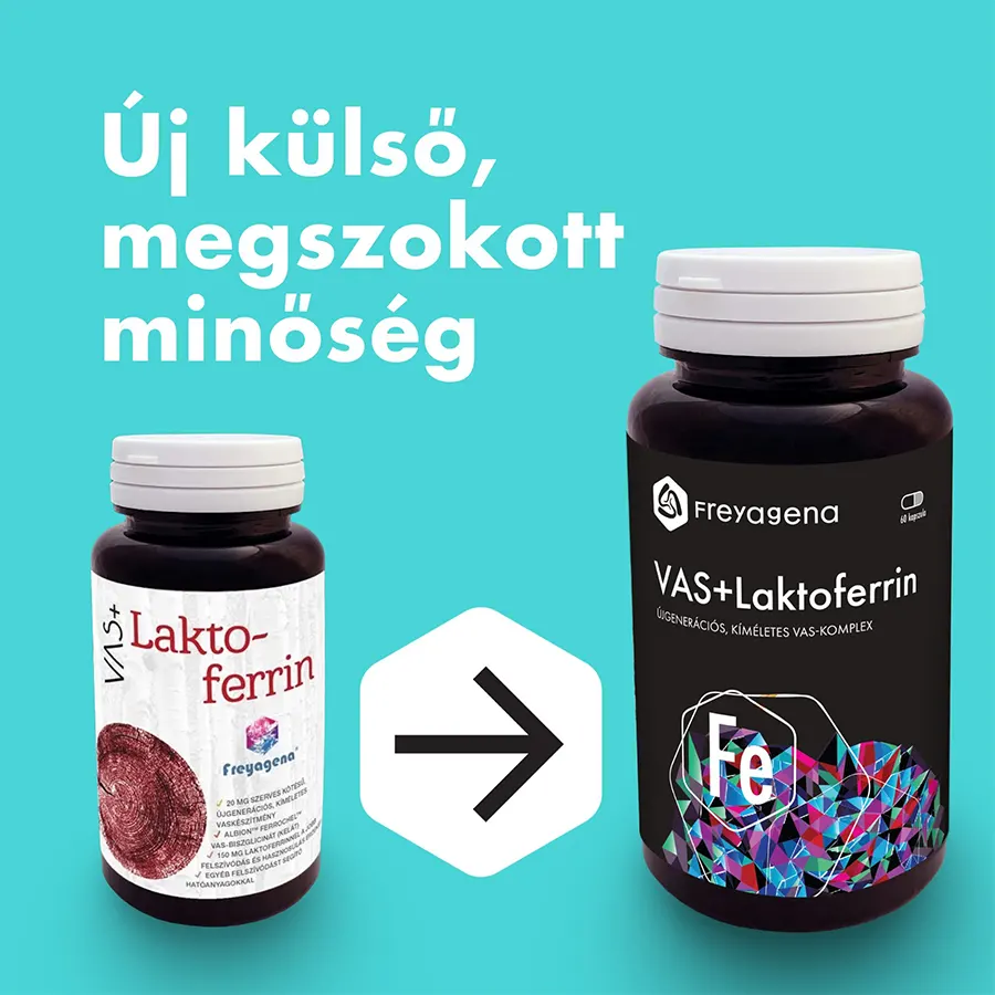 freyagena-vas-laktoferrin-megujult.webp Freyagena Vas+Laktoferrin kapszula - 60db