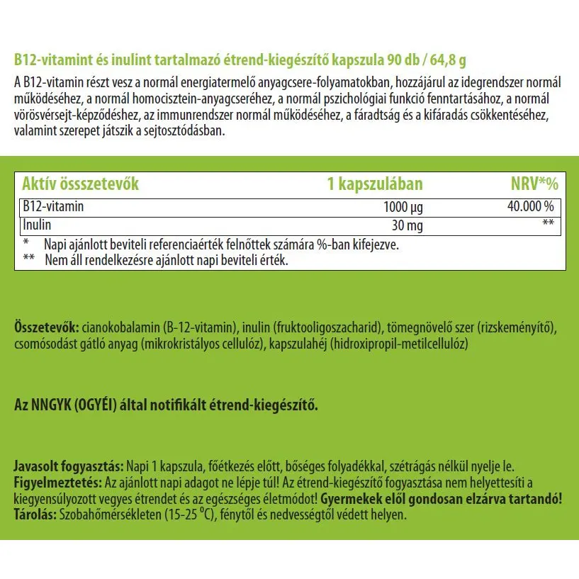 one-life-b12-vitamin-kapszula-osszetetel.webp One Life Vitality B-12 vitamin kapszula - 90db