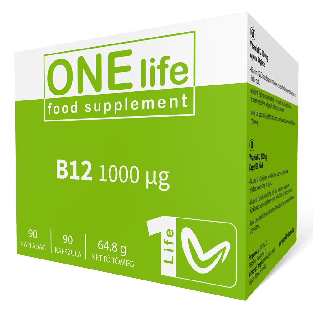 one-life-b12-vitamin-kapszula.webp One Life Vitality B-12 vitamin kapszula - 90db