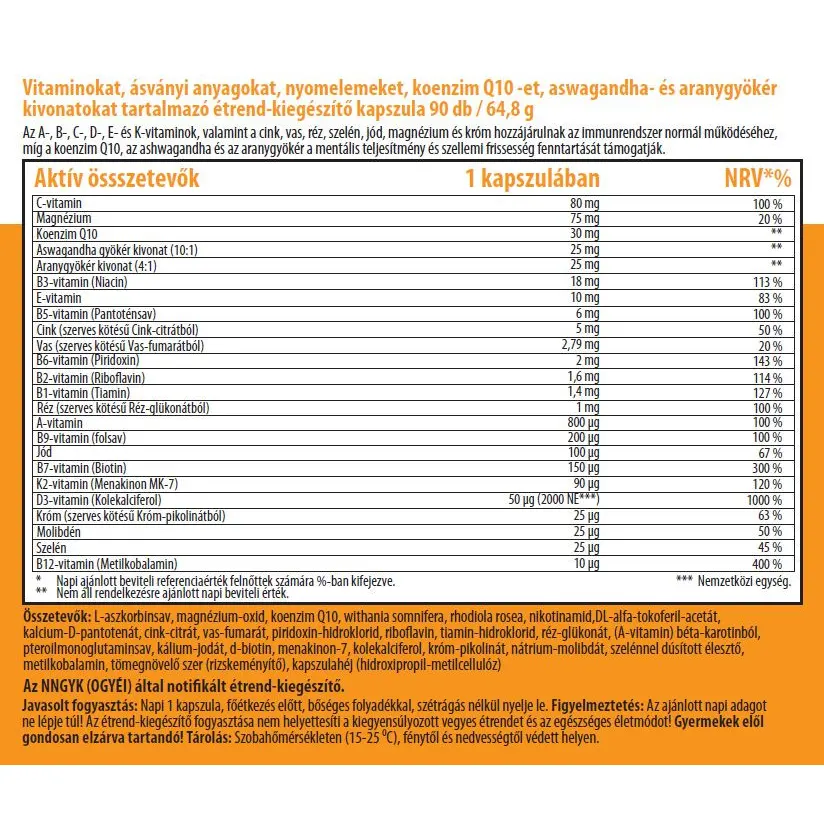 One Life Sport Multivitamin Active kapszula - 90db