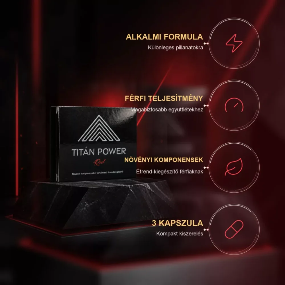 Titán Power Red étrend kiegészítő kapszula férfiaknak - 3db